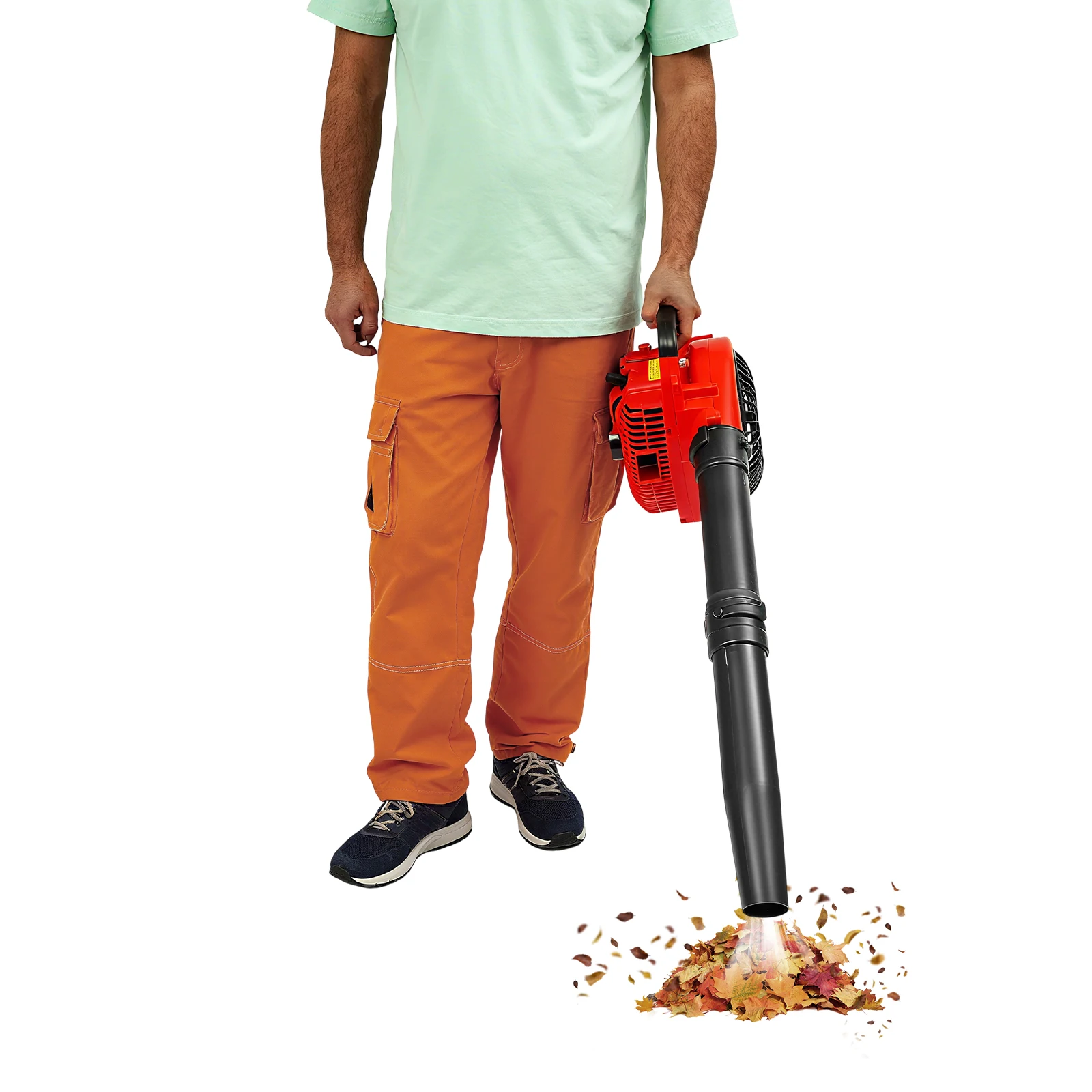 25,4 CC 2-takt gasbladblazer, 7000 RPM 4,59ft3/h krachtige handblazer voor gras, gazon, tuinstofreinigings- en blaasgereedschap