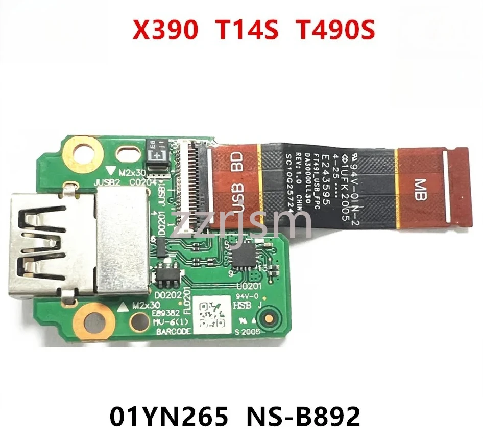 

Для Lenovo Thinkpad X13 X390 T14S T490S разъем питания USB плата 01YN265 NS-B892 100% тестирование быстрая доставка