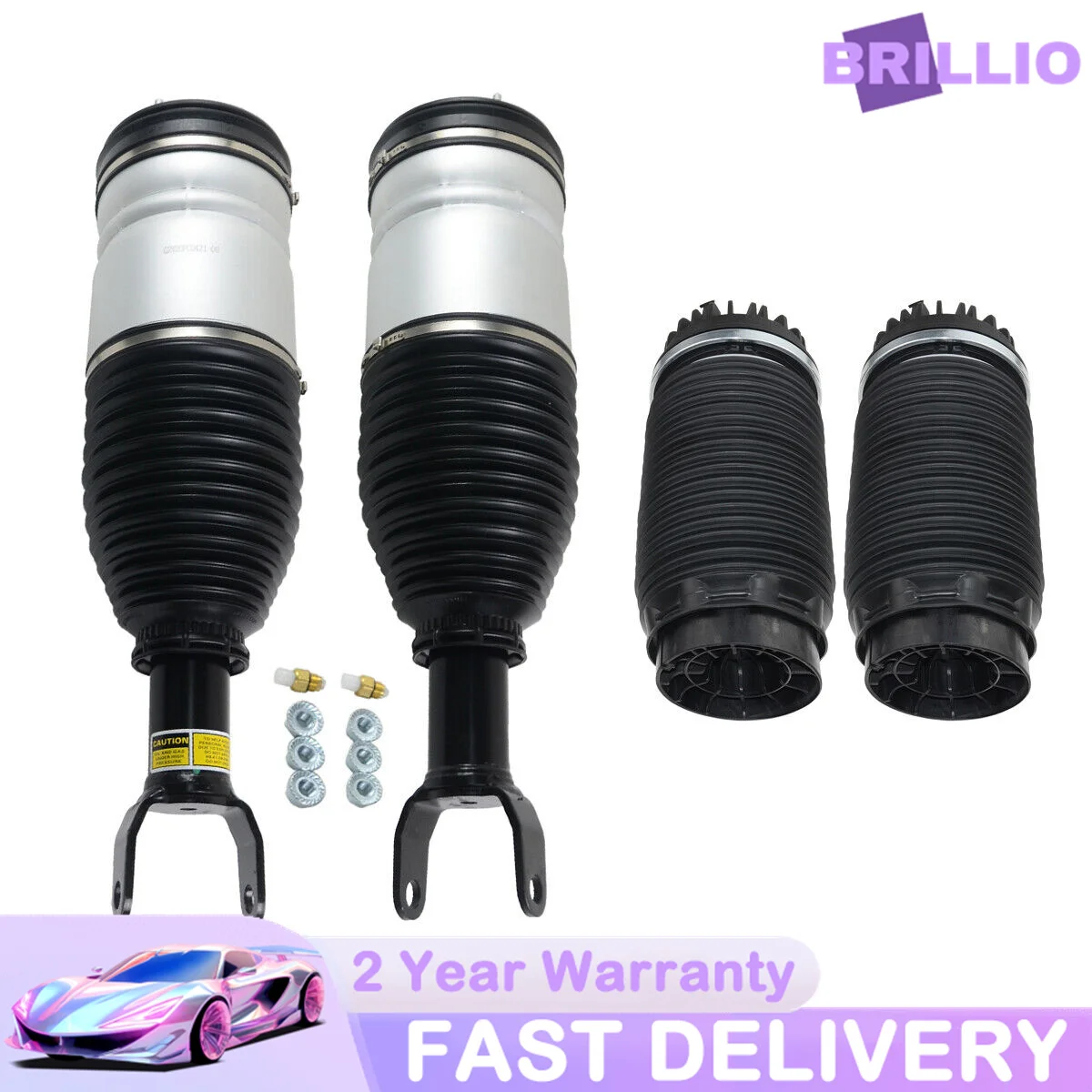 

4 шт., пневматическая подвеска, амортизатор, пневматическая пружина, мешок 04877146AA 04877146AB 68248948AA 4877136AA для Dodge Ram 1500 2013-2019