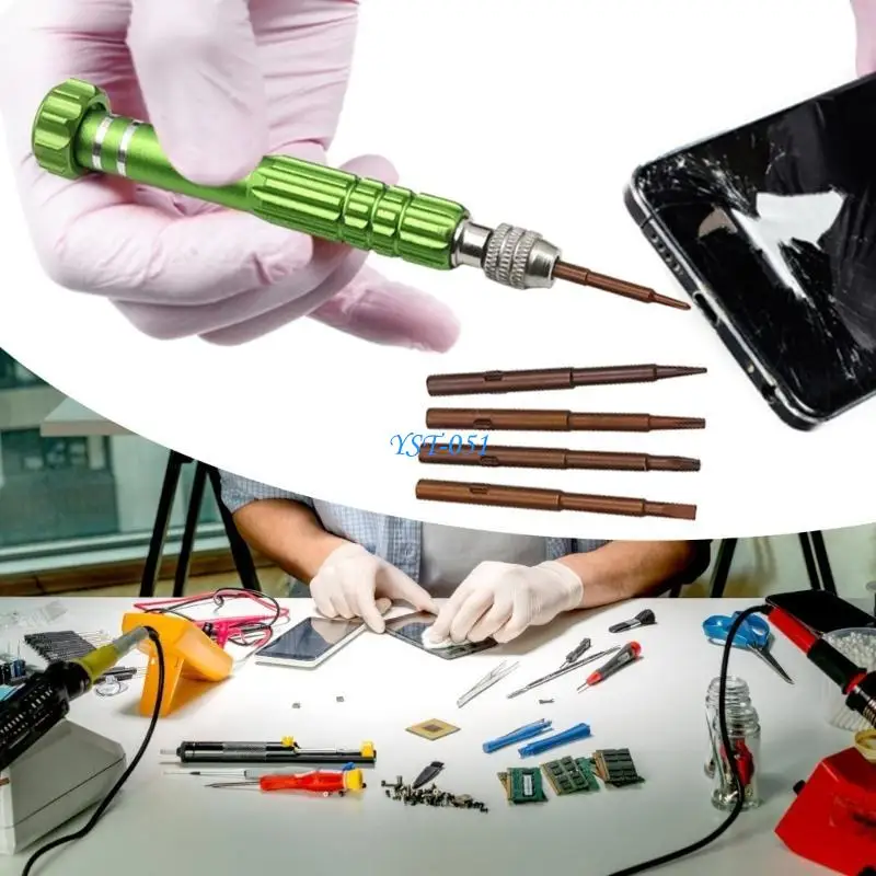 E15A Screwdriver Disassembly Set with Antislip Handle for Household Maintenance Use