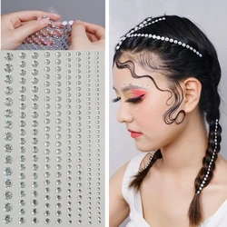 3D Face Pearl Jewels Facial Rhinestone Self Adhesive Colorful Diamond Fairy Beauty Mix Size Adhesive Hair Rhinestone Decoration