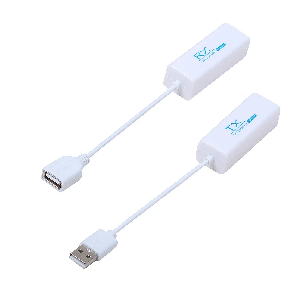 USB 2.0 RJ45 네트워크 확장기 어댑터 케이블 TX RX 송신기 수신기 Cat5 5e Cat6 USB 확장기 PC, TV 플레이어