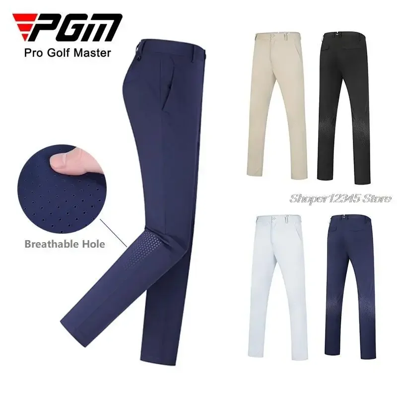 Pgm Mens Golf Pants Summer Breathable Sport Trousers For Men  Quick-Dry Casual Golf Pants Straight Sweatpants Plus Size XXS-XXXL