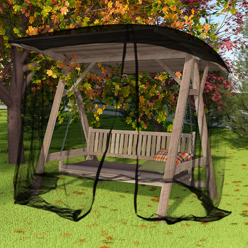 

Rocking Chair Mesh Cover Waterproof Patio Swing Mosquito Netting Zipper Closure Swing Chair Mesh Net for Swing Chair
