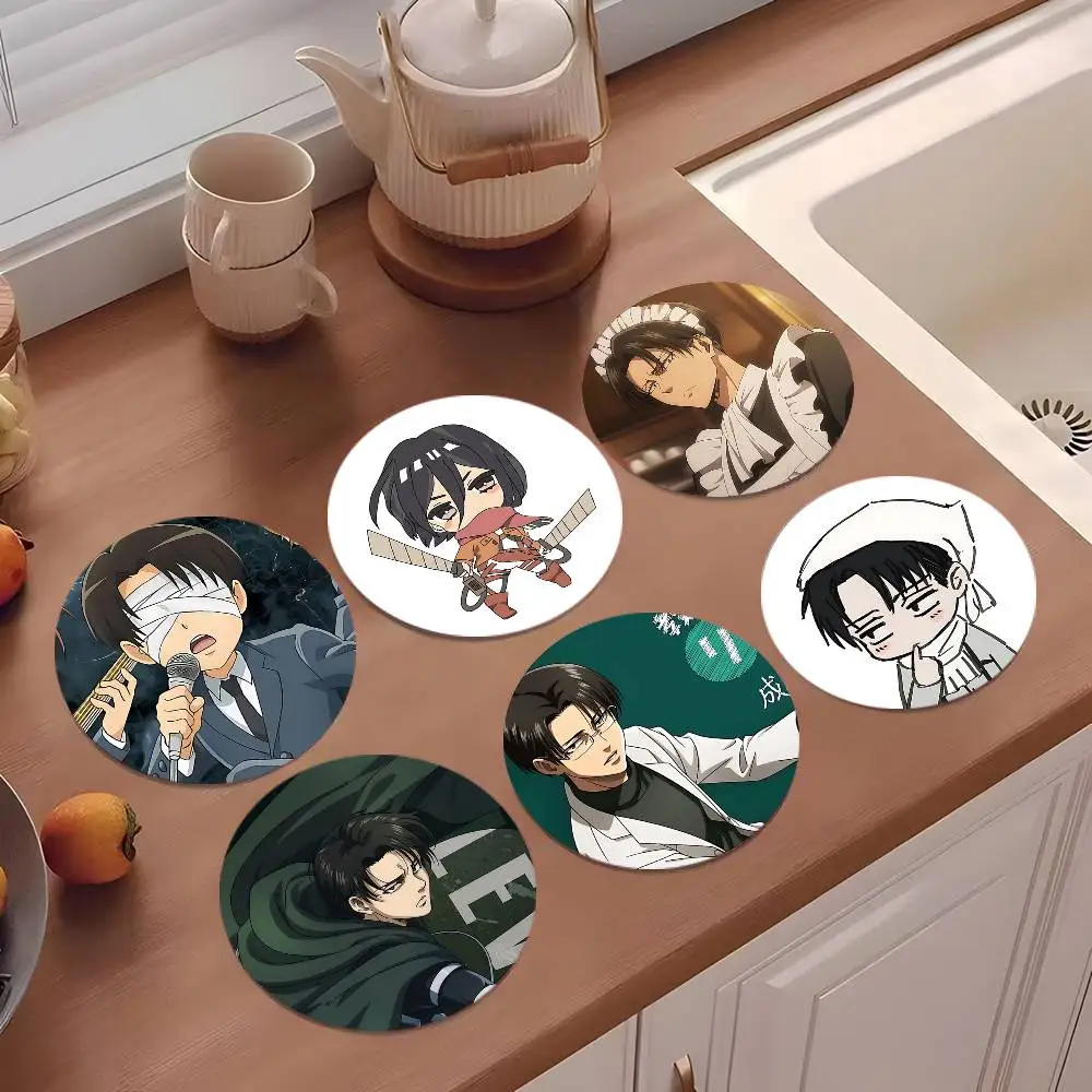 Posavasos de madera redondos de A-Attack On Titan con diseño bonito, ideales para bebidas, té, café, hogar, regalo, días festivos
