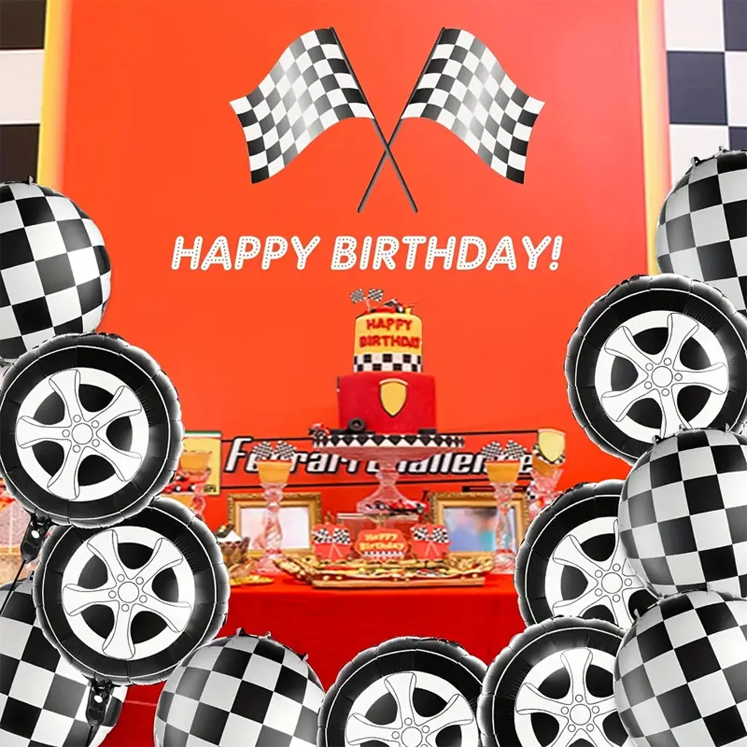 Lot de 12 ballons en aluminium - Lighting Mcqueen Birthday Decor avis et prix