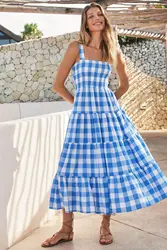 Fashion Bohemian Style Print Beach Dresses For Women Sleeveless Sexy Backless Maxi Sling A-line Dress Casual Party Vestidos 2023