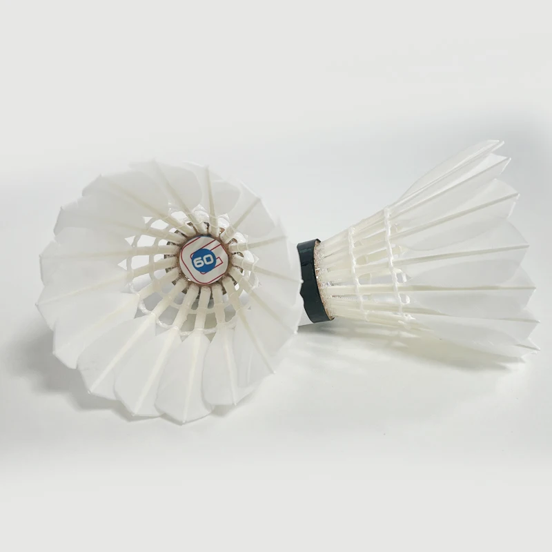 OEM 12-Pack Advanced Goose Feather Badminton Shuttlecocks High Speed Birdies With Great Stability Durability Cork Head Material