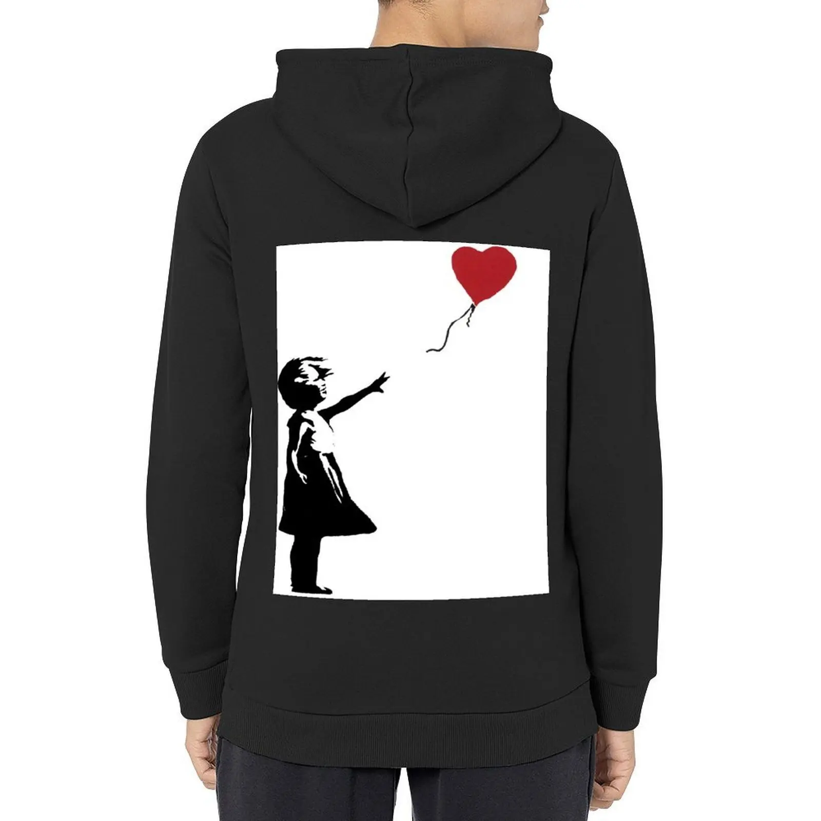 

Banksy - Girl With Balloon Hoodie men wear graphic t shirts men mens clothing men's clothes new hooded tee