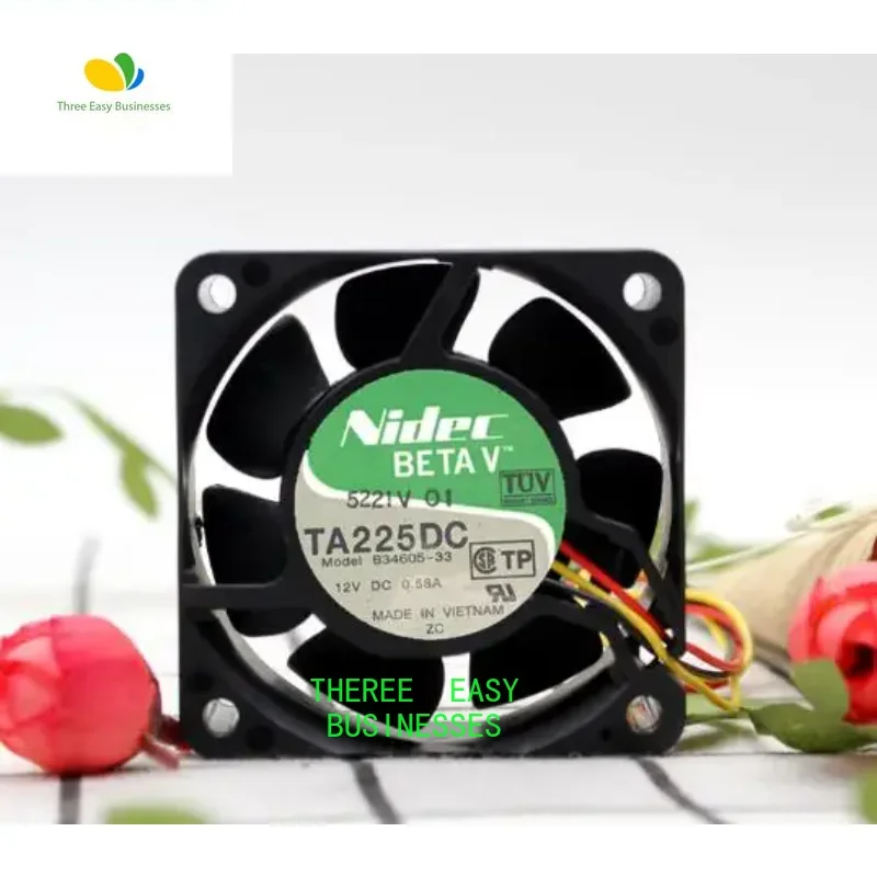 

TA225DC B34605-33 60*60*25 12 В 0,58 А 3-проводной инверторный вентилятор