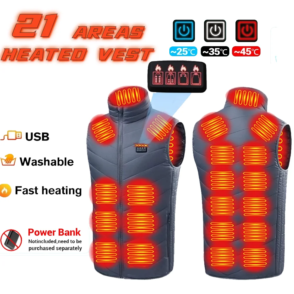 

Heated Jacket WinterCold Winter Outdoor Clothing Sports Warm Jacket Outdoor Leisure Fever Vest Warm Sports Outdoor Vest