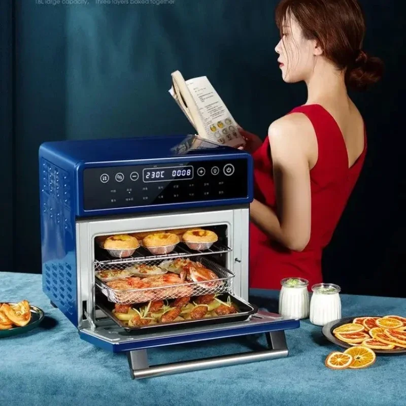 فرن تسخين موحد عالي الكفاءة فرن جديد بطانة المينا جسم معدني منزلية ذات سعة كبيرة خبز متعدد الوظائف