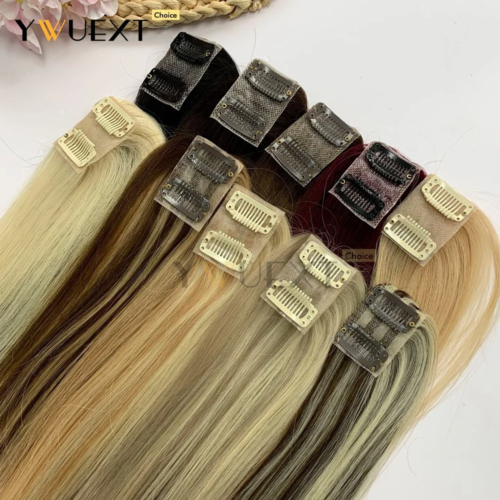 12inches Clip-In Hairpiece Straight Inject PU Clip-In Hair with 2 Clips Attached Easy to Wear for Women Available Instant Volume