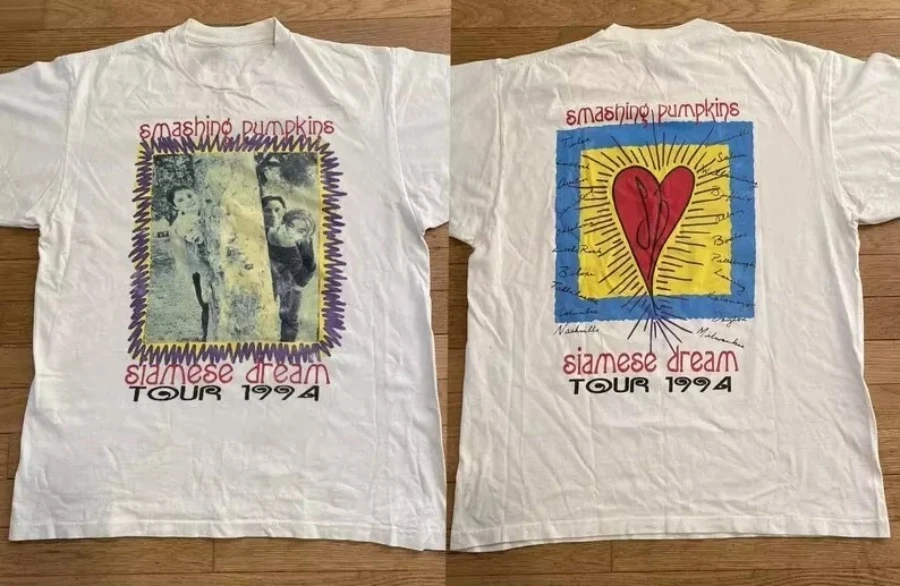 Smash Pumpkin Siam Dream Journey 1994 T-shirt 90s Smash Pumpkin Head Unisex Casual and Comfortable Summer Outfit