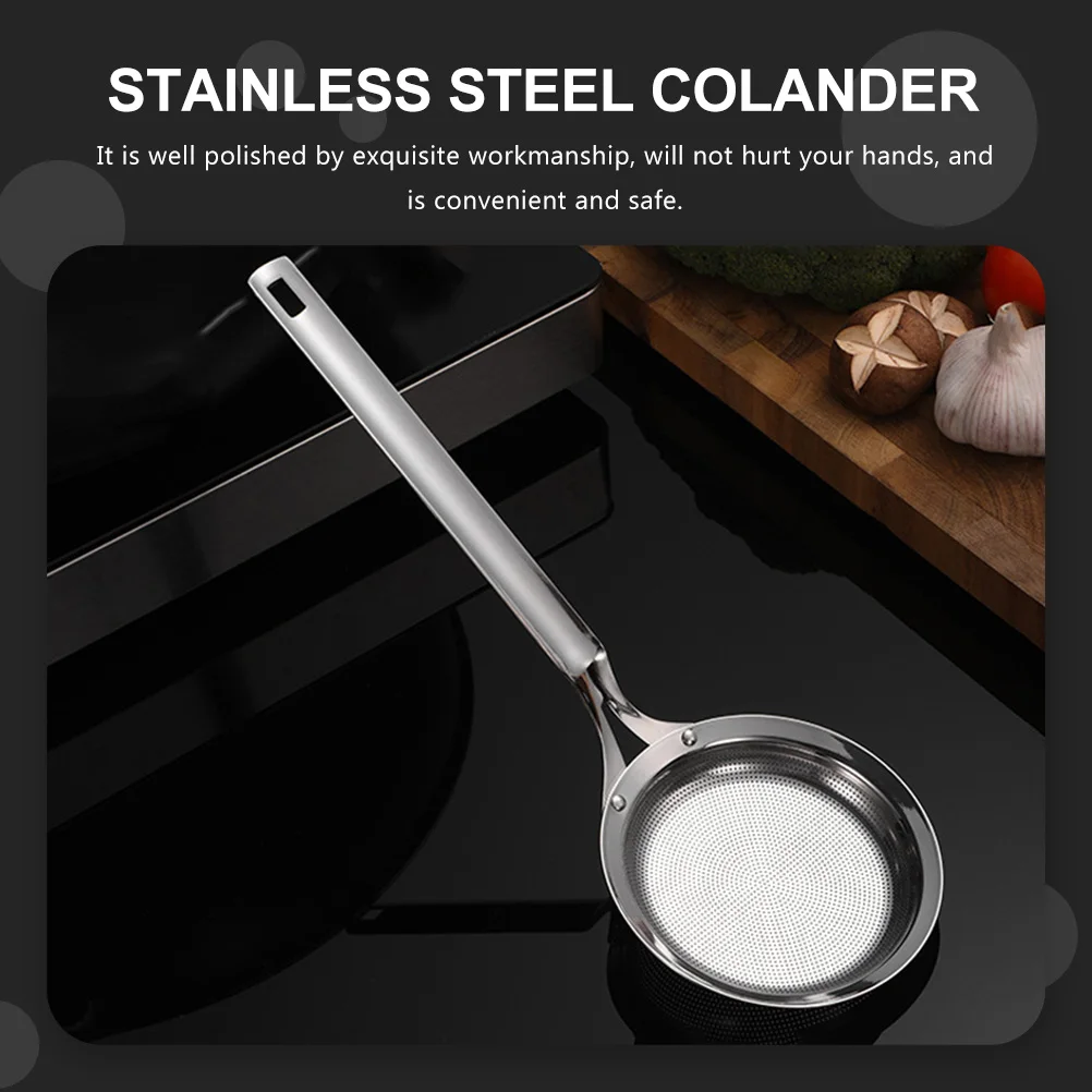 

Stainless Steel Filter Spoon Oil Strainer Kitchen Gadgets Residue Ladle Hot Pot Tools Easy Clean Practical Home