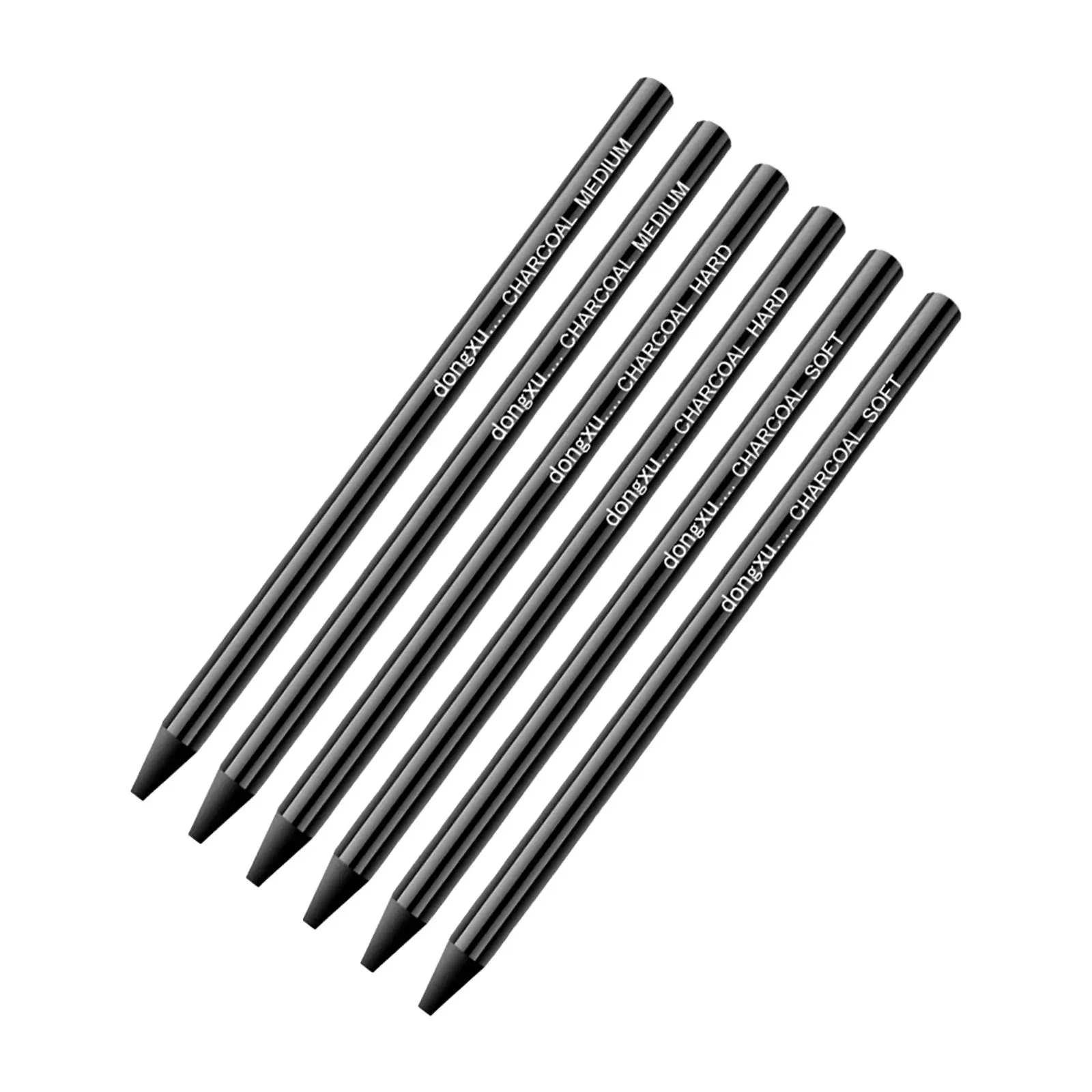 Bandes de carbone polyvalentes pour croquis, fournitures de papeterie pour artiste, peinture de galerie, crayon à croquis pratique pour la maison, 6 pièces