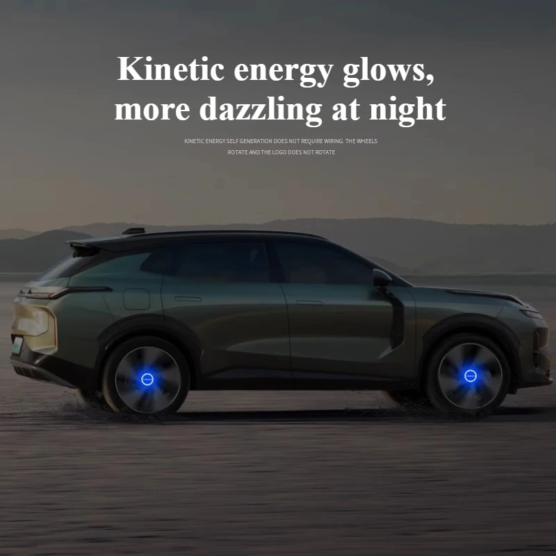 ل Lynk & Co 08 غطاء محور مضيء محور الإرتفاع المغناطيسي ضوء 08 محور ملصق اسوداد شعار السيارة اكسسوارات تعديل أجزاء #2