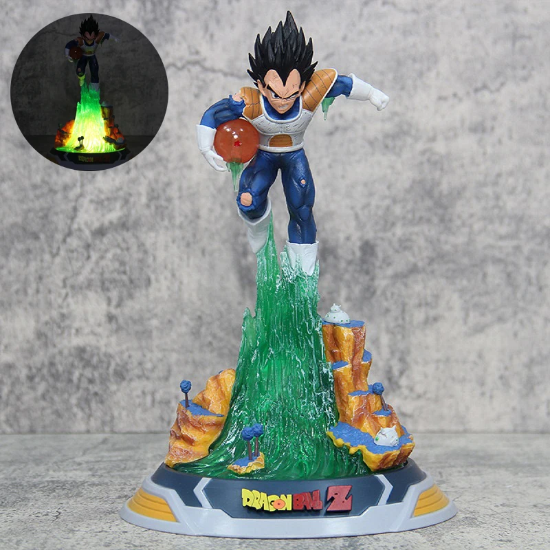 

25cm Dragon Ball Vegeta Iv Anime Figure Gk Vegeta Namek Statue Action Figurine Pvc Gk With Light Model Doll Ornament Toys Gift