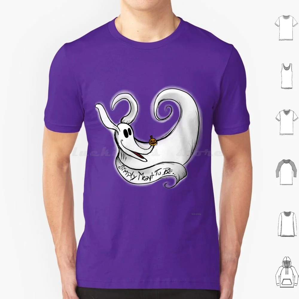 Simply Meant To Be Zero... Camiseta hombres mujeres niños 6xl pesadilla Zero antes de Navidad fantasía calavera perro fantasma Halloween
