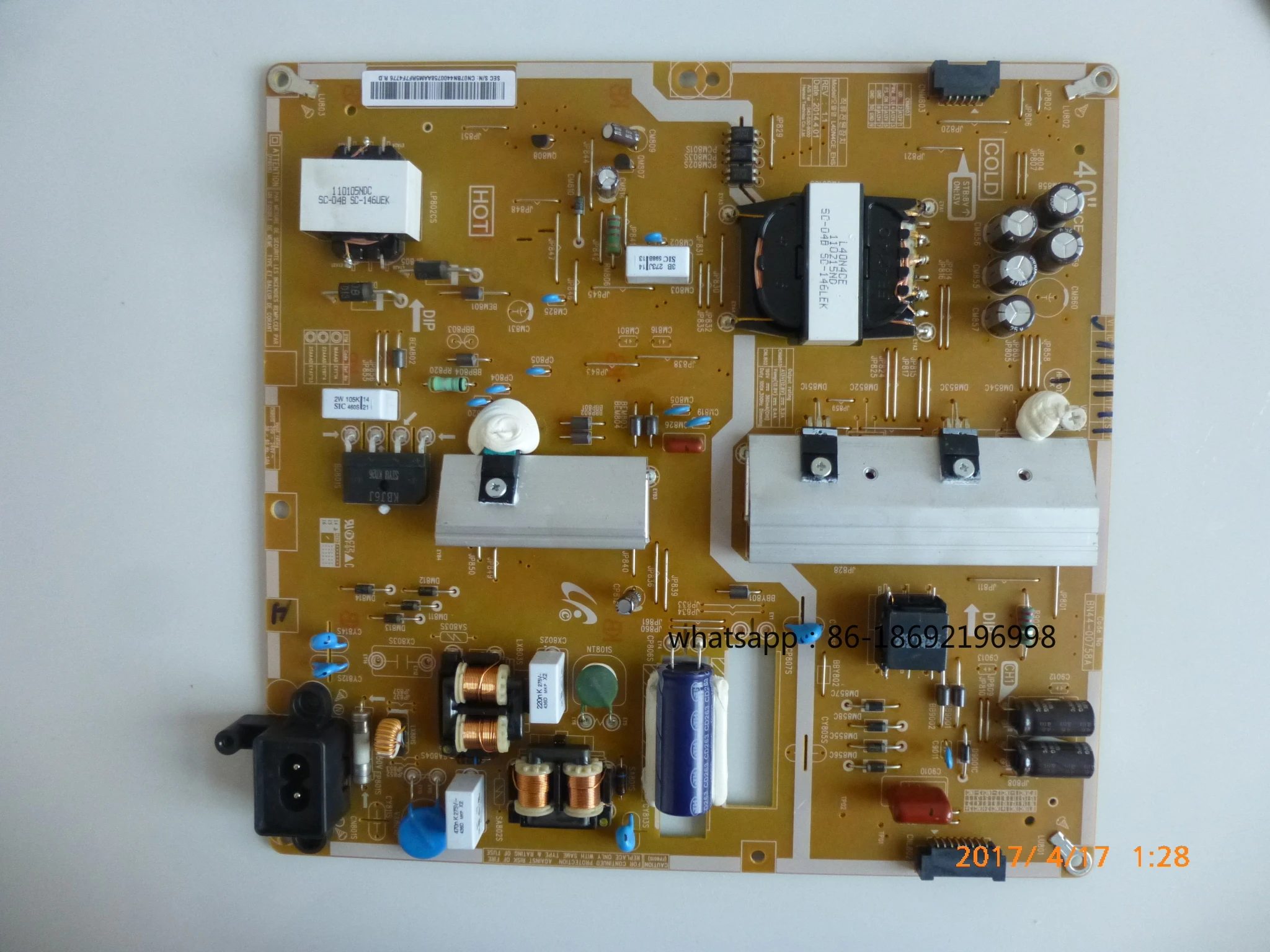 

New Original UA40HU5900J UA40HU5920J Power Board BN44-00758A