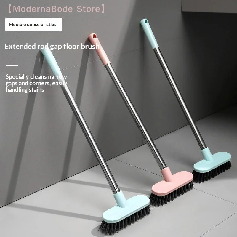 【M】Floor Scrub Brush With Long Handle Stiff Bristles Deck Brush Multi-Purpose Heavy Duty Hardwood Floor Scrubber Cleaning