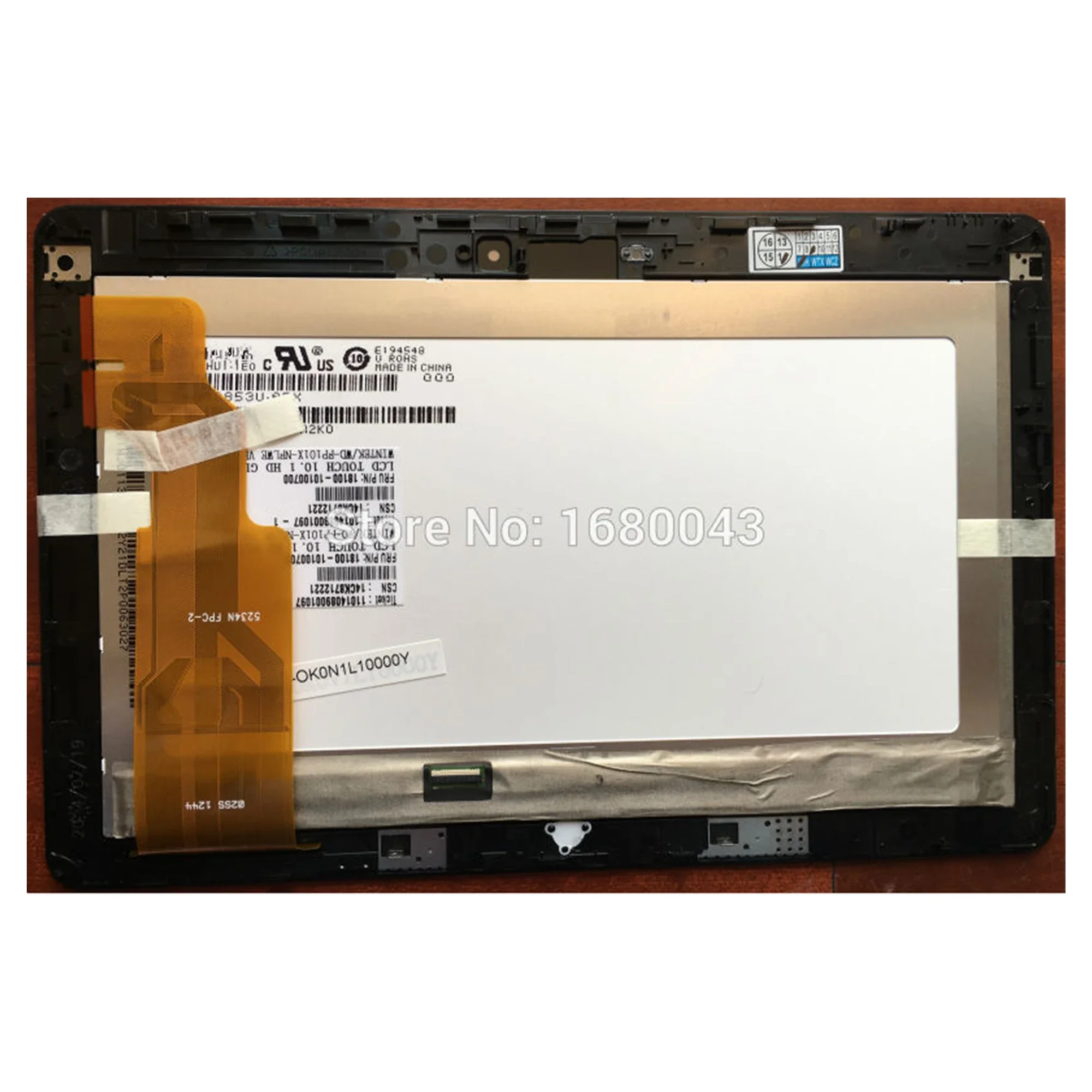 

Digitizer Assembly LCD LED Touch Glass Screen + Frame 5234N FPC-2 Version HV101HD1-1E0 For ASUS Vivo RT TF600TL TF600T