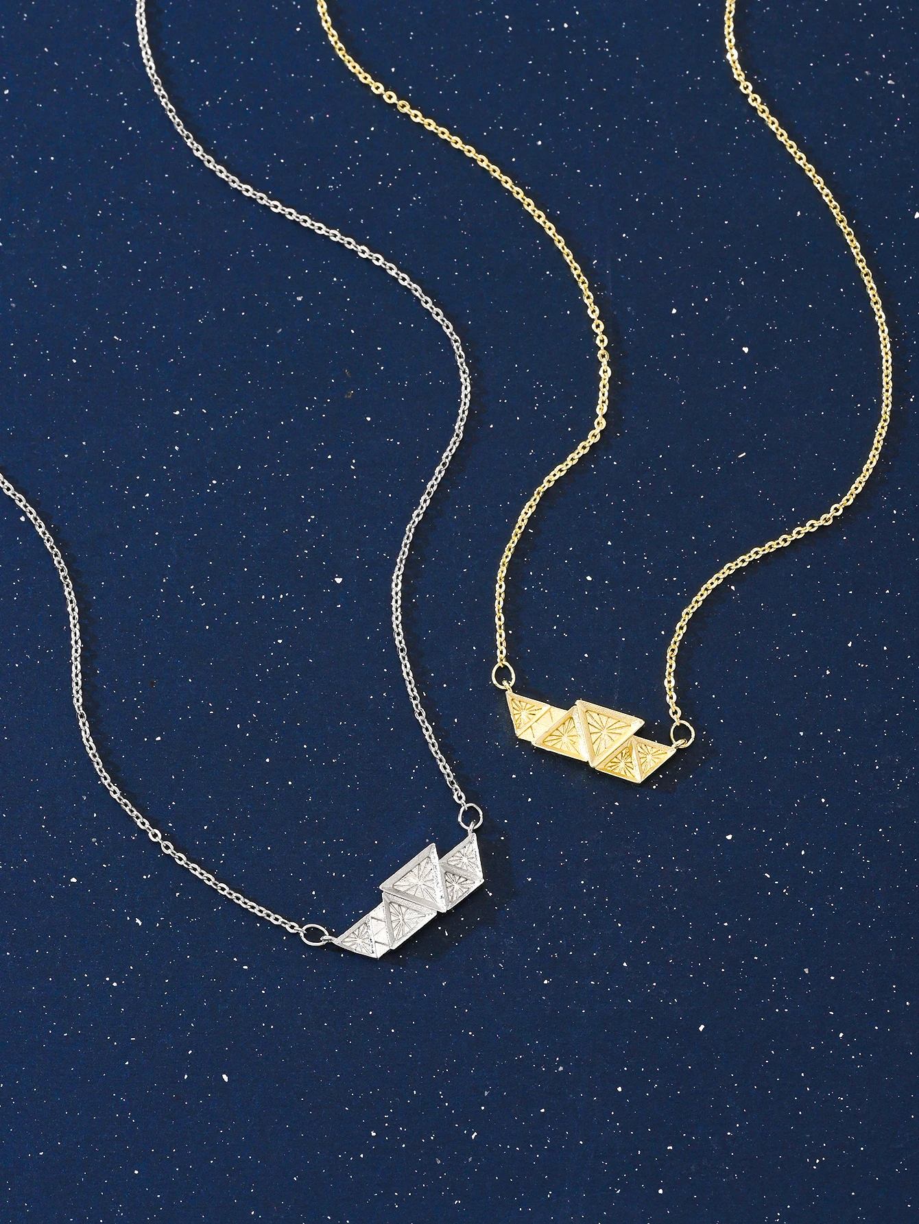 Minimalist Geometric Triangle Necklace For Women - Hi Man New Stylish Pendant, Thoughtful Holiday Birthday Present