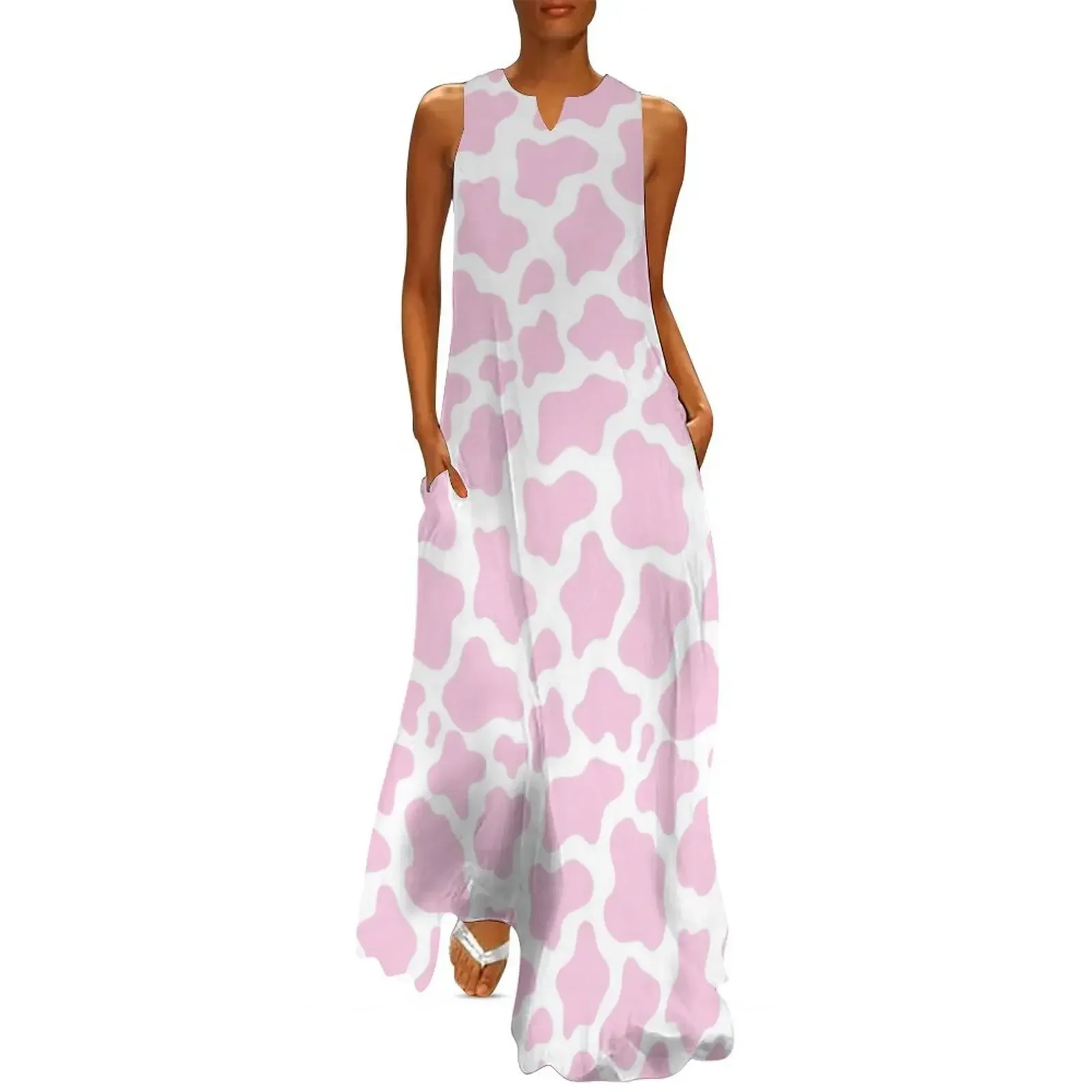 

pink cow print! Long Dress elegant party dresses for women 2025 women's fashion dresses summer outfits for women 2025 Dress