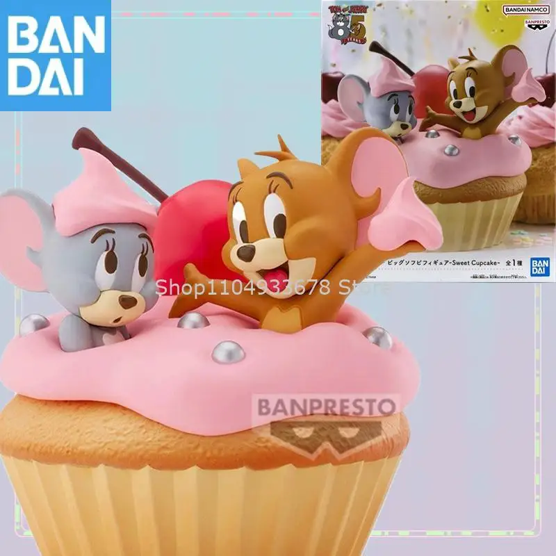 

In Stock Original Genuine Bandai Namco Banpresto Tom and Jerry Jerry Nibbles Tuffy Anime Figure Model Collector Figurine Toys