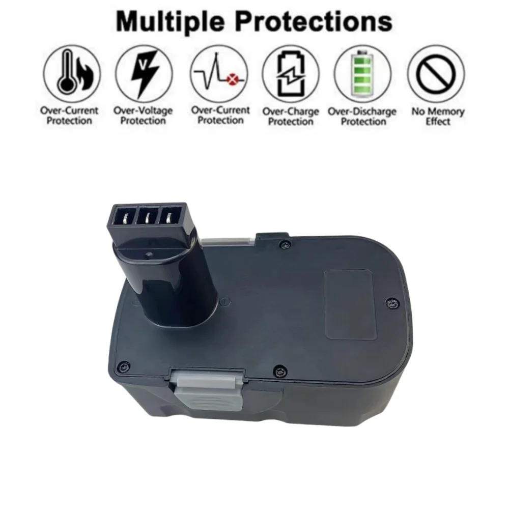Ni-CD DA-18ER 전동 공구 교체용 충전식 배터리, Interskol 무선 스크루드라이버용, 18V H18, 6800mAh