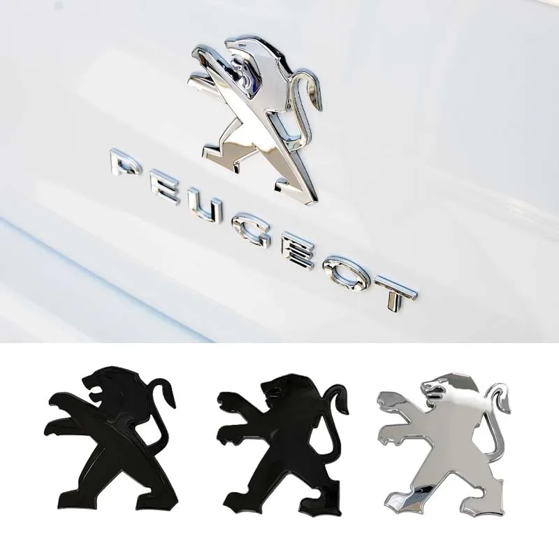 

7,7x8,1 см 3D Лев для Peugeot 307 508 308 206 406 507 207 407 408 1008 5008 3008 Эмблема ABS Автомобильные наклейки Боковые значки багажника