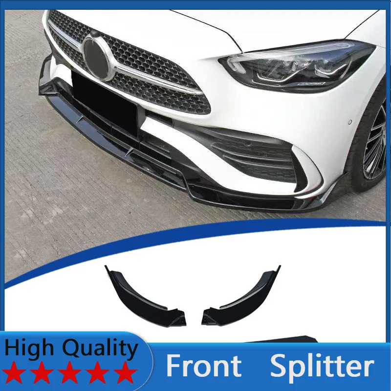 

Для Mercedes CLA Class Sport W118 2024-2025: Комплект из 3-х передних сплиттеров-спойлеров для бампера, аксессуары для тюнинга кузова