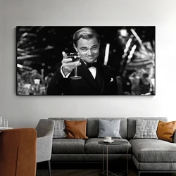 The Great Gatsby Movie Leonardo DiCaprio Poster Canvas Painting Modern Wall Art Print Pictures Cuadros for Living Room Decor