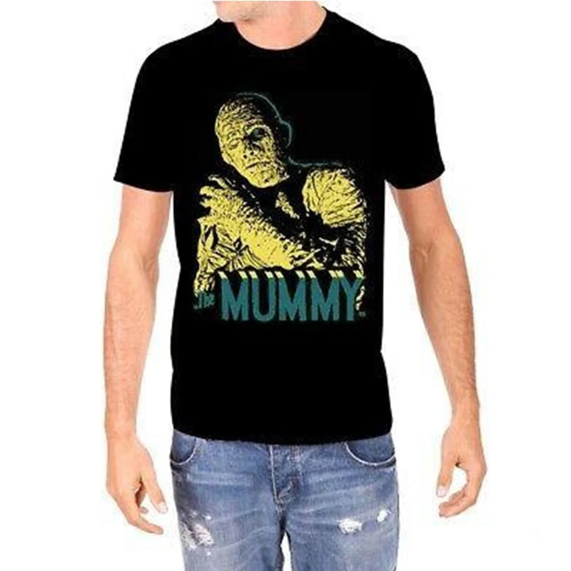 Authentic Universal The Mummy Glow In Dark T-Shirt New Summer Fashion Funny Printing Casual Cotton T Shirt