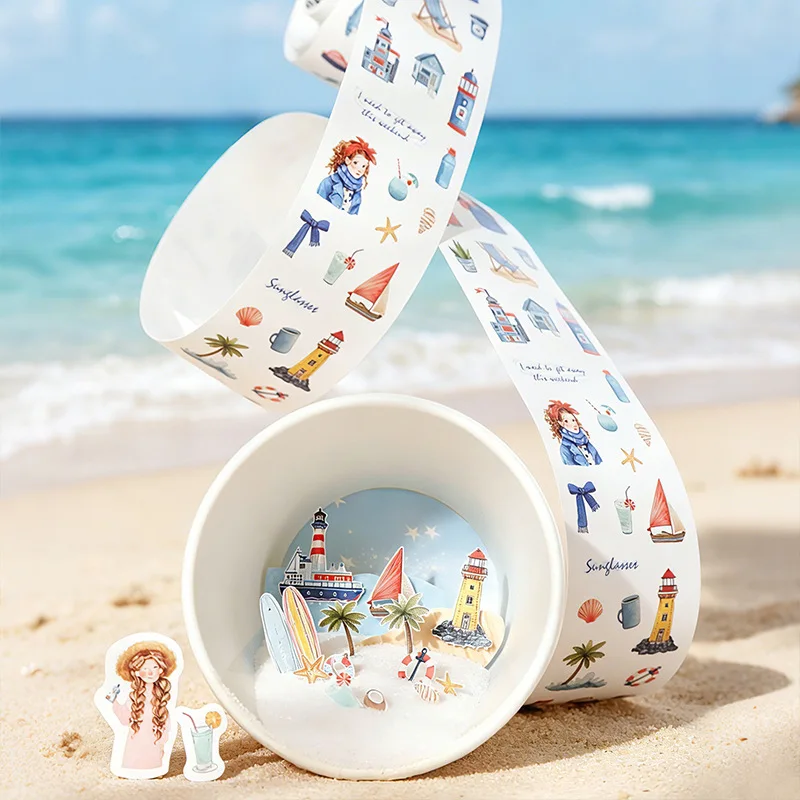 

1pcs/1lot Decorative Adhesive Tapes Travel shuttle Mask Tapes Scrapbooking DIY Paper Japanese Stickers