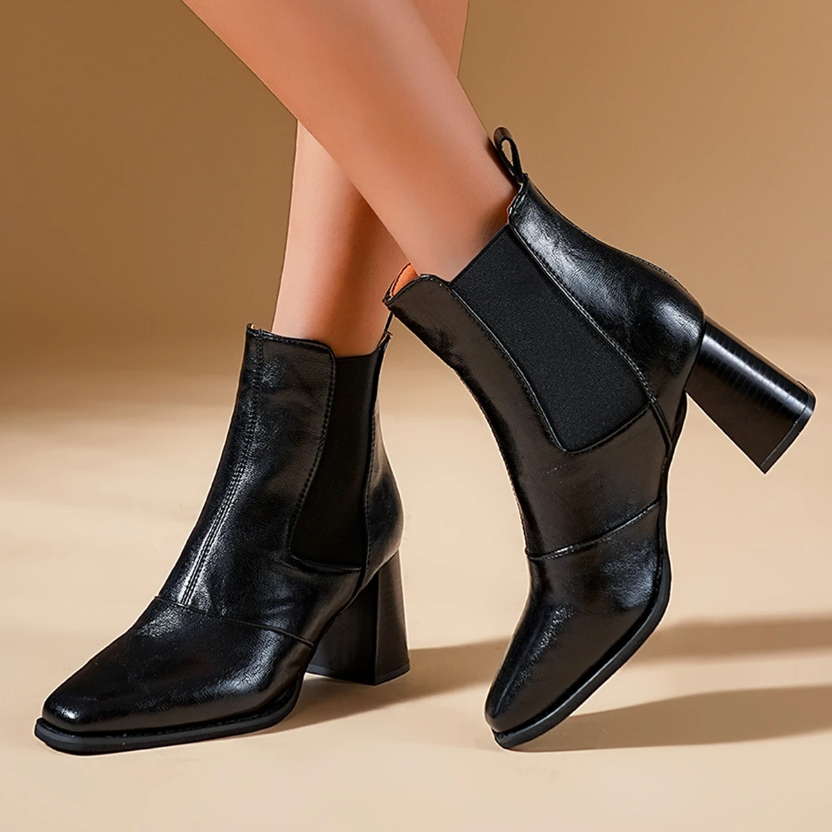 Moda feminina plus size branco meados de bezerro alta qualidade outono inverno botas longas senhora casual botas de salto preto botas femininas