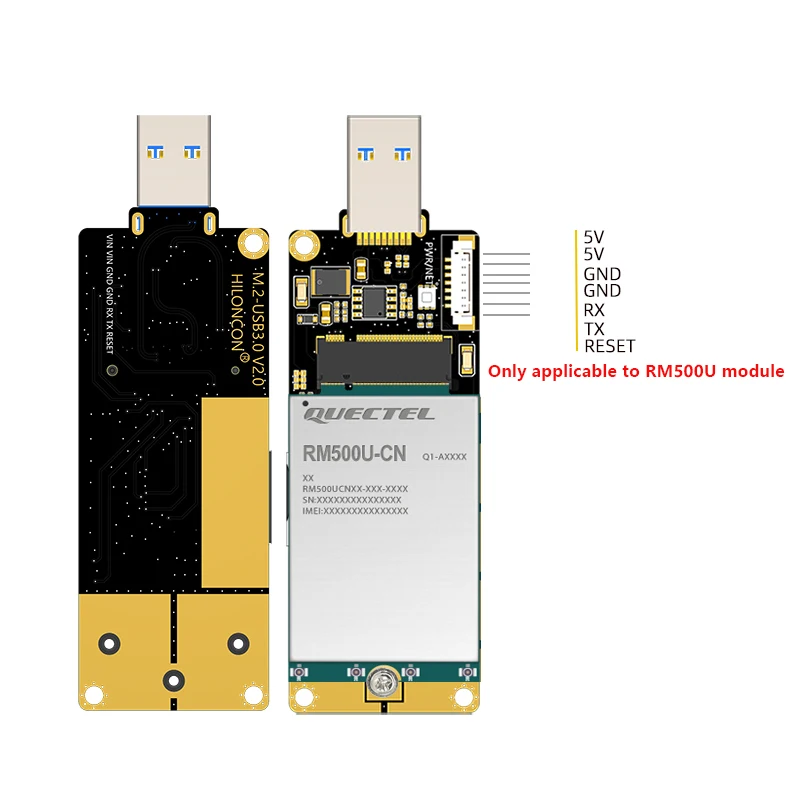 Adaptador de 5G M.2 a USB 3,0 TTL para Quectel, RM520N-GL, RM500Q-AE, RM500Q-GL, RM502Q-AE, RM502Q-GL, módem, tarjeta eSIM