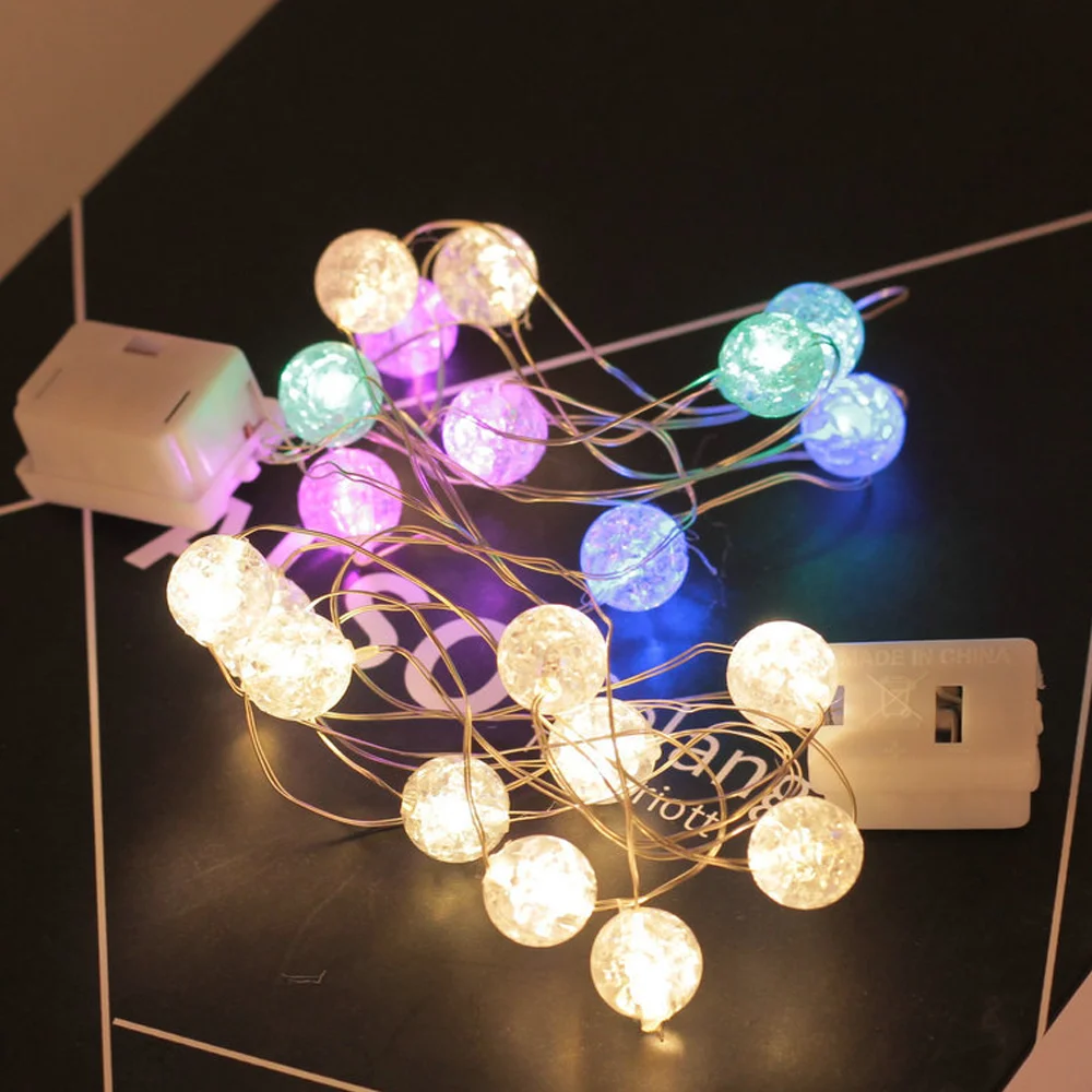 

Led Copper Wire Ball String Light AG13 Battery-operated Fairy Light Outdoor Waterproof Garland Wedding Garden Christmas Decor