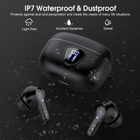 BT5.4 Wireless Ear Buds with LED Display HiFi Stereo Ear Buds with 48H Play Time ENC Noise Cancelling Headphones IP7 Earphones