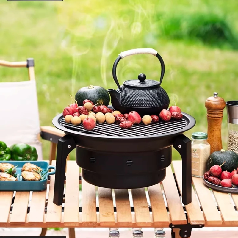Picnic Camping Portable BBQ Grill Outdoor Field Charcoal BBQ Grill Household