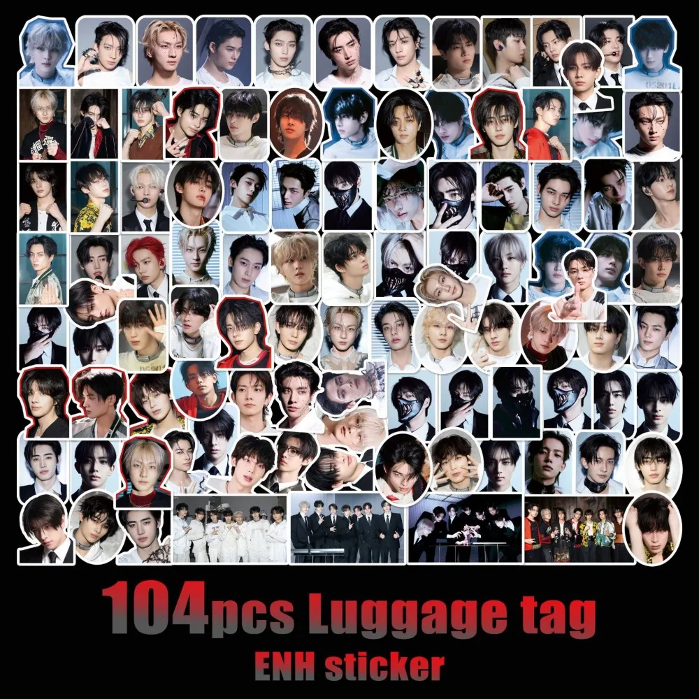104 قطعة من ألبوم ENHYPEN الجديد من KPOP، ملصقات حقيبة ظهر الأمتعة الكورية للمشاهير من HEESEUNG JAY JAKE SUNGHOON JUNGWON NI-KI #2