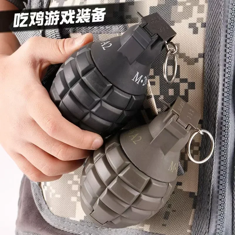 6M26A2 Airsoft Grenada Toys1/2 uds Granada táctica juego de batalla de plástico juguete granadas de mano anillo de tracción juguetes juego de rol modelo Prop