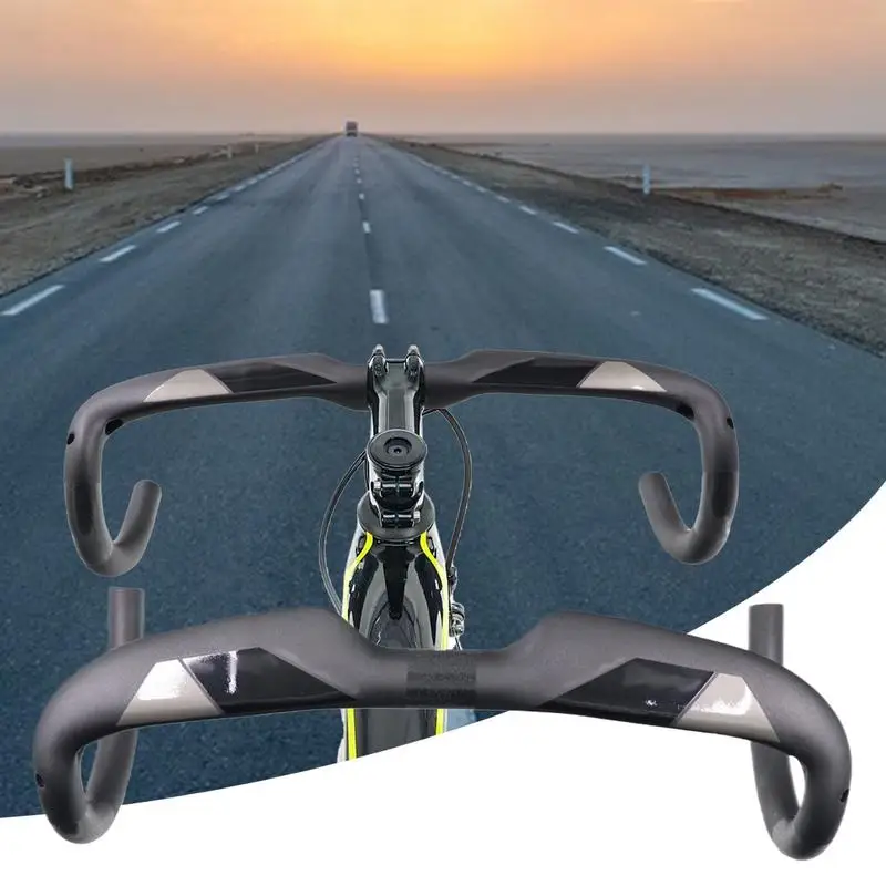 Carbon Racing Bike Handlebars Reusable Carbon Drop Bars Sturdy Handle Bar Lightweight Bike Accessories for Outdoor Activities