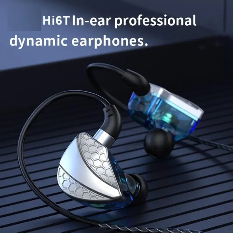 83cc Hi6t Dynamisches Dynamic Ohrhörer stereoierte Musikkopfhörer mit Mikrofon für Sport