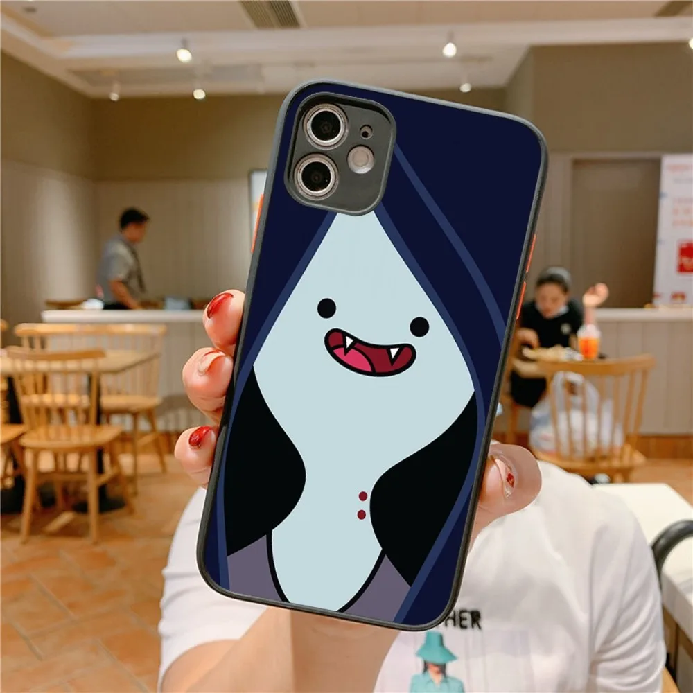 A-Adventure T-Time M-Marceline Phone Case For IPhone 14 X XR XS 7 8 Plus 11 12 13 Pro MAX 13mini Matte Shockproof Case