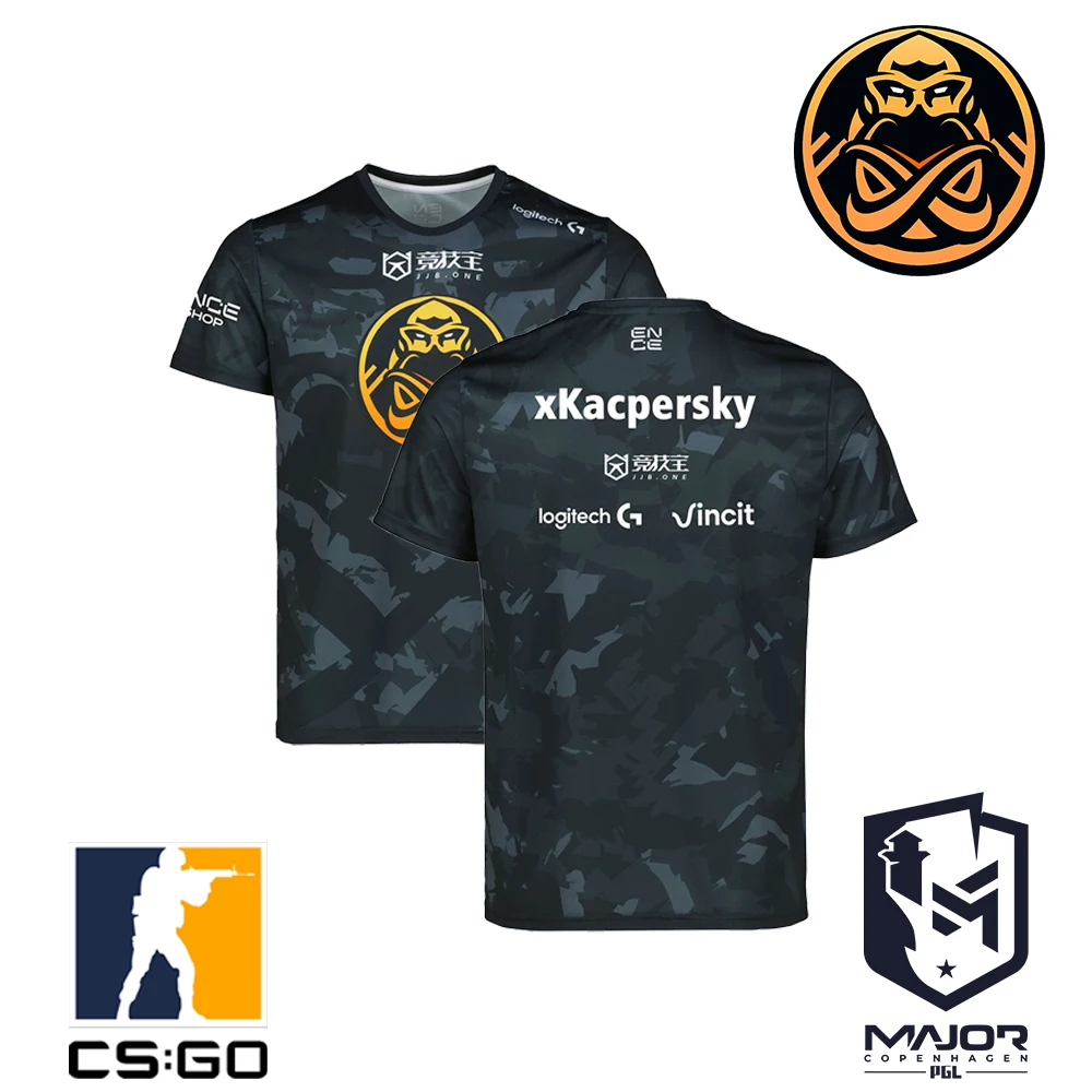 ENCE E-sports Club New Jersey O-Neck T-shirt 2024 CSGO XKacpersky Fan Support Clothing Tees Esport Event Breathable Sports Tops