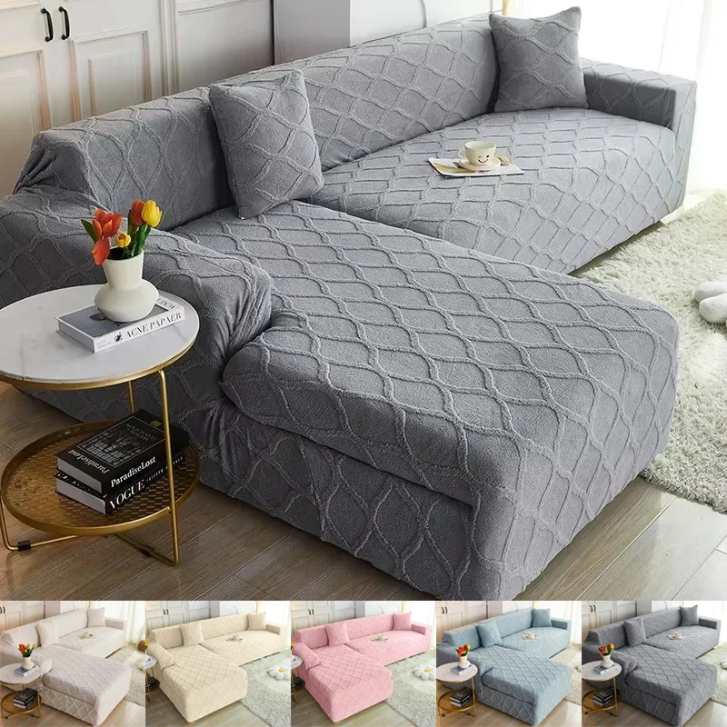 

1Piece Universal Plush Sofa Cover All-inclusive Universal Anti-cat Scratch Sofa Cushion Cover Simple Modern Elastic Sofa Hat