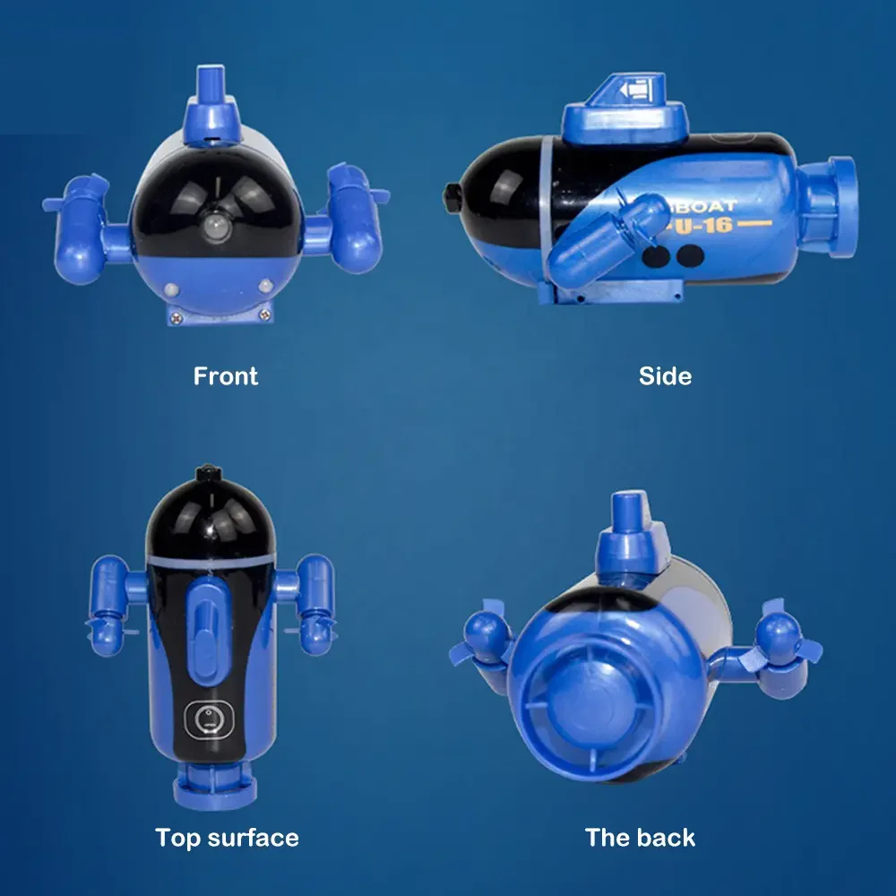 2024 neue Mini RC U-Boot 2,4 GHz wasserdichte wiederauf ladbare Batterie Tauch spielzeug Simulations modell Kinderspiel zeug Geschenk