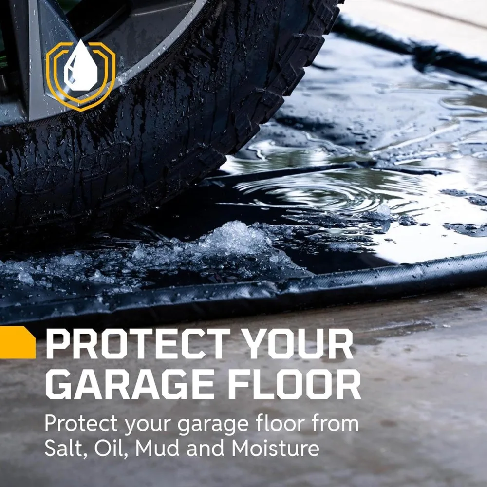 Heavy-Duty Garage Floor Mat for Mid-Size Vehicles, 7'9 x 18', Durable Containment Solution