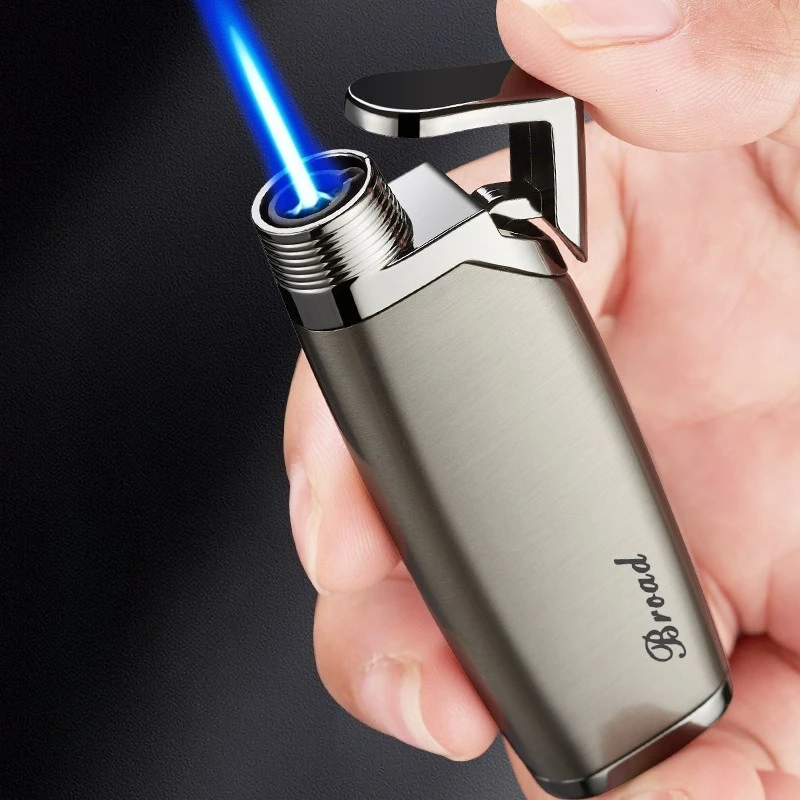 

Portable Metal Long Strip Butane Gas Lighter Windproof Blue Flame Inflatable Lighter Smoking Accessories Men's High End Gift